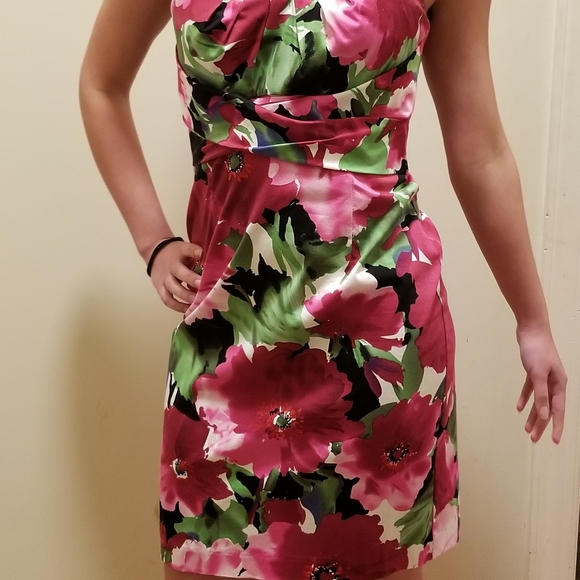 DONNA RICO Size 6 Womens Semi Formal Floral Dress - Picture 2 of 7